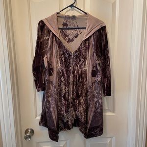EUC BEAUTIFUL hooded cardigan by ONE WORLD